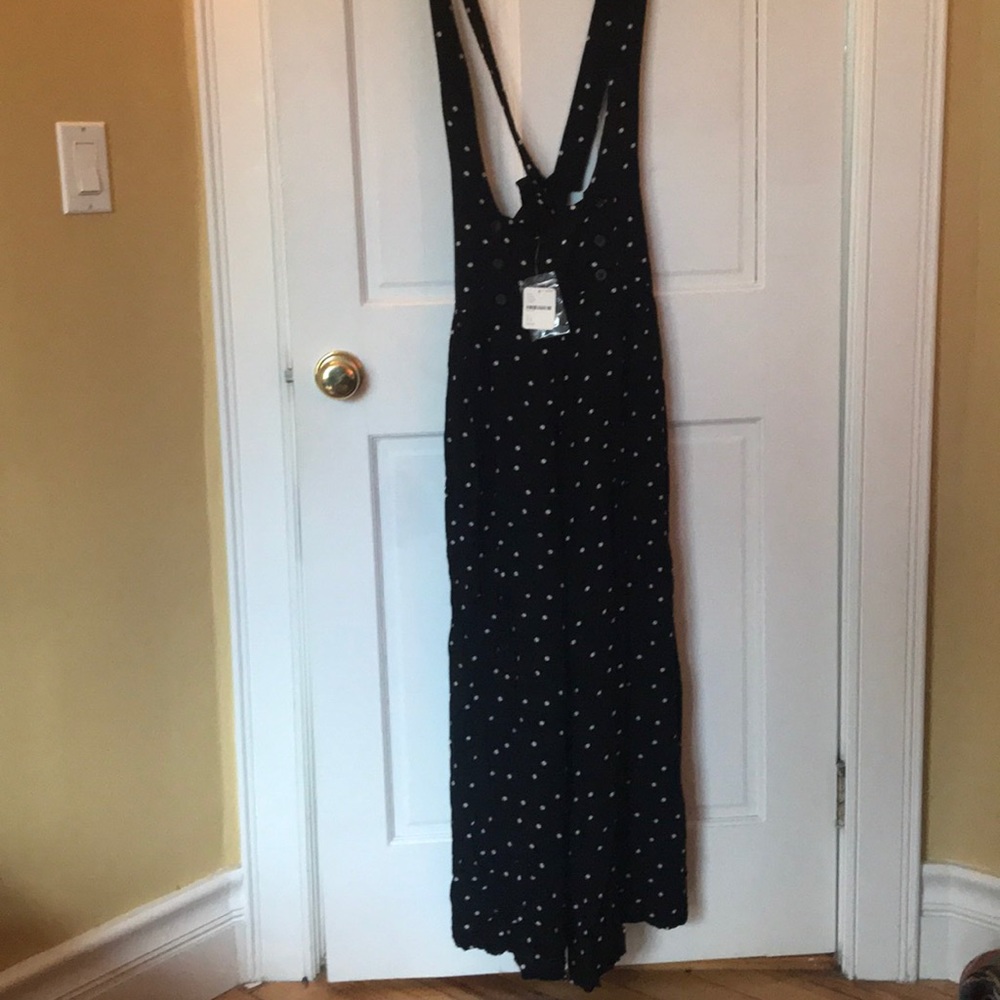 Polka dot jumpsuit!! NEVER WORN :)